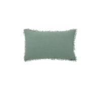 Atmosphera - Coussin Nid d'abeille Widdy 30 x 50 cm vert céladon