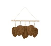 Atmosphera – Déco murale Feuilles Odina – Bois & Tissu – L58 cm – Naturel