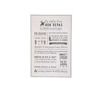 Atmosphera – Décoration murale en métal – Citation 58 cm – Blanc G