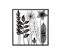 Atmosphera – Décoration murale Feuilles en métal 40x40 cm
