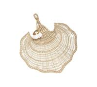 Atmosphera – Éventail Wonder – Roseau 58 x 54 cm – Beige lin