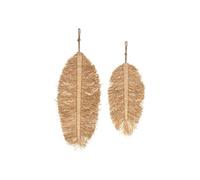 Atmosphera Décoration murale Oasis — raphia 70 cm naturel — Lot de 2
