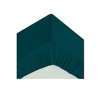 Atmosphera Créateur d'intérieur - Drap Housse 2 Personnes Percale 140x190cm Bleu Egéen Bleu G