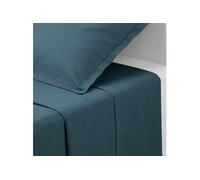Drap-housse en coton bleu orage Bleu 180 x 290 cm