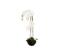 Atmosphera Créateur d'intérieur - Fleur Artificielle en Pot "Orchidée" 115cm Blanc Blanc, Blanc G