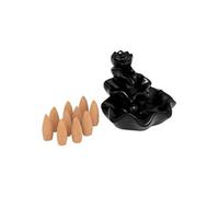 Créateur d'intérieur - Fontaine à Encens Avec 10 Cônes "Iloe" 10cm Noir