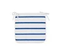 Atmosphera – Galette de chaise Oceania 39x39 cm rayée bleu et blanc