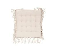 Créateur d'intérieur - Galette de Chaise Macramé 40x40cm Ivoire