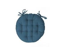 Atmosphera Créateur d'intérieur - Galette de Chaise Ronde "Leana" 38cm Bleu Canard Bleu G