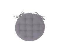 Paris Prix – Galette de chaise Leana ronde 38 cm Gris G