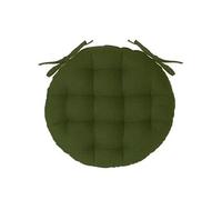 Créateur d'intérieur - Galette de Chaise Ronde "Leana" 38cm Vert Kaki