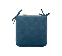 Atmosphera - Galette de Chaise Lilou Bleu Canard d38x38cm