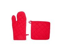 Créateur d'intérieur - Gant & Manique de Cuisine Coton 33cm Rouge