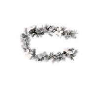 Créateur d'intérieur - Guirlande de Noël "Floqué" 200cm Blanc & Vert