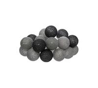 Atmosphera Créateur d'intérieur - Guirlande Led 16 Boules Smoky 255cm Gris & Noir