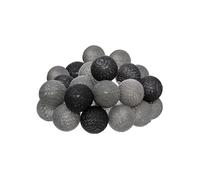 Atmosphera Créateur d'intérieur - Guirlande Led 20 Boules Smoky 435cm Gris & Noir