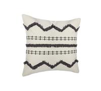 Atmosphera - Housse de Coussin tuftée Coton - Gris - 40x40 cm