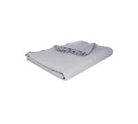 Atmosphera – Jeté de lit Algodon en coton 230x250 cm Gris clair