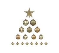 Créateur d'intérieur - Kit 18 Pièces Déco de Noël "Colorama" 23cm Or