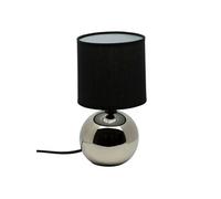 Atmosphera – Lampe à poser céramique Boule 25 cm Argent gris