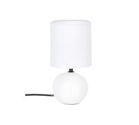 Atmosphera – Lampe à poser Boule – Céramique – 25 cm – Blanc mat