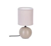 Lampe à Poser Céramique "Boule" 25cm Taupe Mat