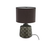 Atmosphera - Lampe Ilou grise - céramique H35 cm