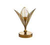 Atmosphera Lampe à poser "Feuille" en métal 24 cm Or jaune G