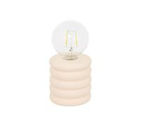Atmosphera - Lampe à poser led perry céramique beige h19cm