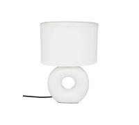 Créateur d'intérieur - Lampe à Poser Ronde "Baru" 25cm Blanc Mat