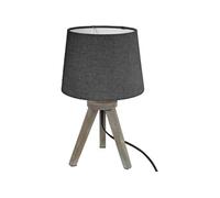 Atmosphera Créateur d'intérieur - Lampe à Poser Trépied en Bois "Alexis" 31cm Gris Gris G