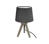 Atmosphera Lampe à poser trépied «Alexis» bois H 31 cm gris