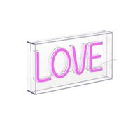 Atmosphera Créateur d'intérieur - Lampe Néon LED à Poser "Love" 23cm Rose Rose G