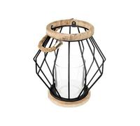 Créateur d'intérieur - Lanterne à Suspendre en Métal "Aeros" 19cm Noir