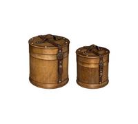 Créateur d'intérieur - Lot de 2 Boîtes Déco "Rodani" 26cm Naturel