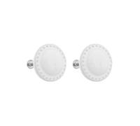 Atmosphera - Boutons de Meuble x2 Barbara en céramique et métal D4cm Blanc