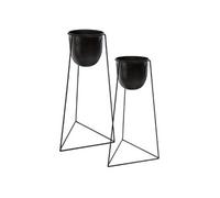 Créateur d'intérieur - Lot de 2 Cache-Pots sur Pied "Living" 60cm Noir