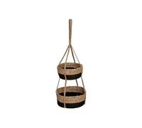 Créateur d'intérieur - Lot de 2 Cache-Pots Suspendus "Cuba" 68cm Noir