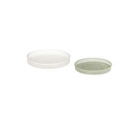 Créateur d'intérieur - Lot de 2 Plateaux Déco "Wild Romance" 31cm Blanc & Vert