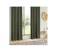 Créateur d'intérieur - Lot de 2 Rideaux Occultants "Kerry" 135x240cm Vert Kaki