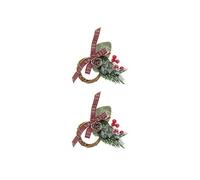 Créateur d'intérieur - Lot de 2 Ronds de Serviette Marron Glacé 9cm Vert