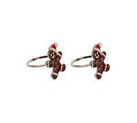 Créateur d'intérieur - Lot de 2 Ronds de Serviette "Pain d'Epices" 4cm Marron