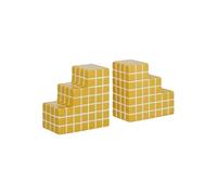 Atmosphera Créateur d'intérieur - Lot de 2 Serre-livres en Céramique "Poolside" 14cm Jaune Jaune
