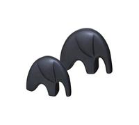 Créateur d'intérieur - Lot de 2 Statuettes Déco "Eléphant" 18cm Noir