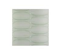 Atmosphera - 2 Stickers muraux Caro 30x30cm Vert
