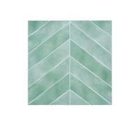 Créateur d'intérieur - Lot de 2 Stickers Décoratifs Chevrons "Caro" 30x30cm Vert Clair