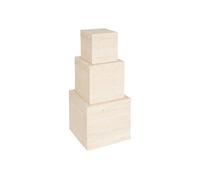 Lot de 3 Boîtes de Rangement "Tineo" 33cm Beige
