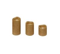 Feeric Lights & Christmas – Bougies LED Colorama de Noël – Lot de 3 10 cm Paillettes Or
