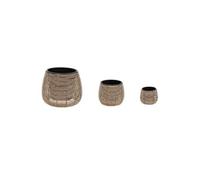 Atmosphera – Lot de 3 cache-pots Cam – diam. 20/29/45 cm – Beige