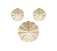 Atmosphera Créateur d'intérieur - Lot de 3 Décorations Murales "Leslie" 33cm Or
